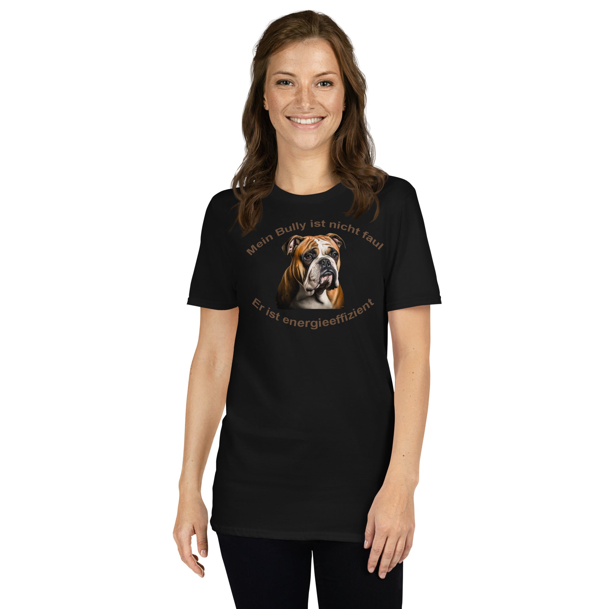 Lässiges Kurzärmeliges Damen T-Shirt mit Hundemotiv